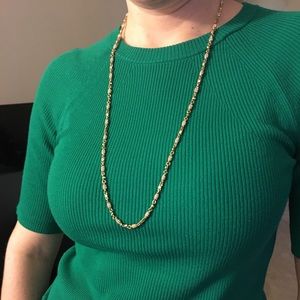 J. Crew gold and rhinestone necklace
